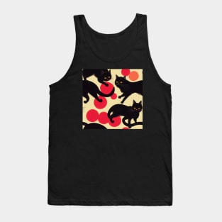 Black cats pattern Tank Top